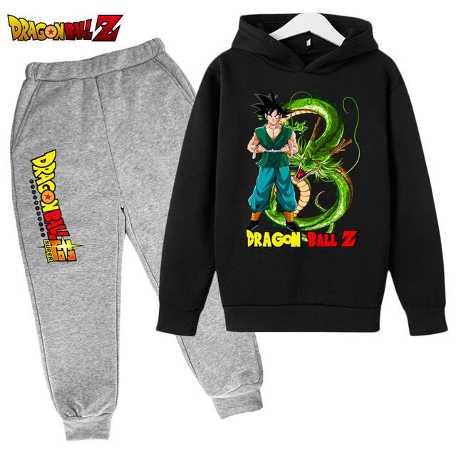2026 Boys and Girls Seven Hoodie Kids Cartoon Goku Sweatshirt Children's Simple Fashion Top Boys and Girls Clothing Dragon Ball