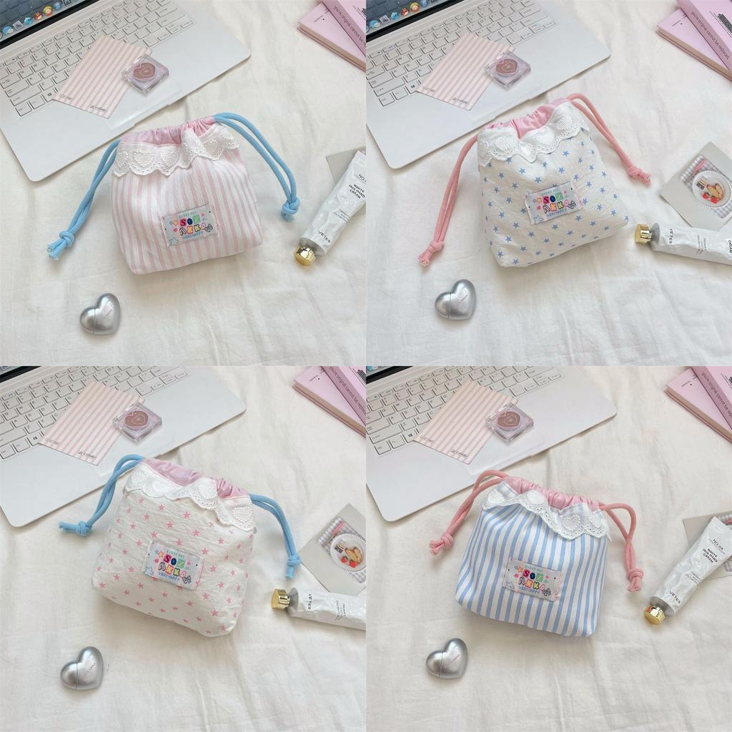 Polyester Makeup Organizer With Drawstring Closure For Travel And Home Storage
