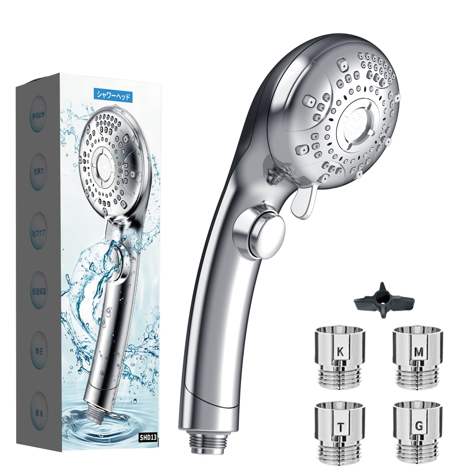 

Душ Kamozulo Микро Нано Хлорированная Вода Высокое Давление Экономия Воды 6 Режимов Режим Водяного Тумана Загрязнения Пор Высокая Очистка Кожа Красивая 4 Типа