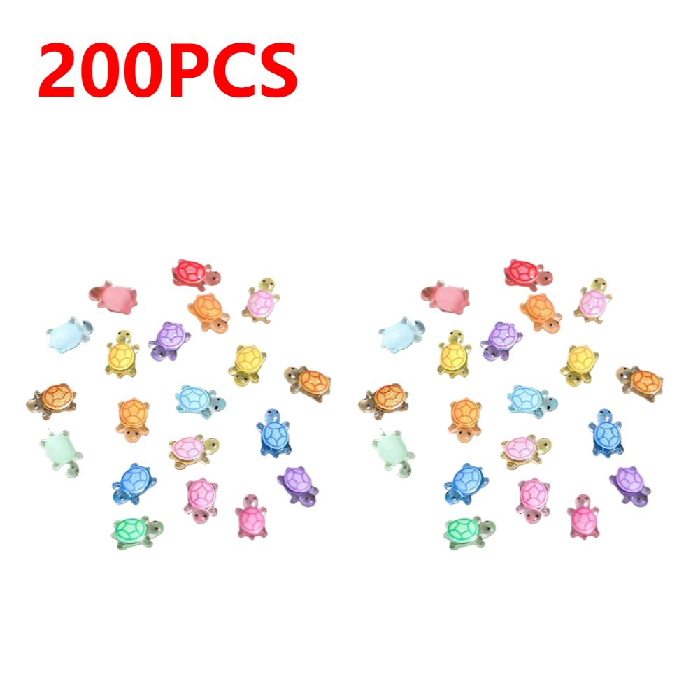 

1000-100pcs Mini Resin Turtles Night Glow Turtle Figurines Multi-Function Glow in The Night Turtle Miniatures for Micro Landsca