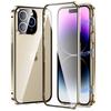 iPhone 14 Pro Max Case, Magnetic Dual Glass, Gold