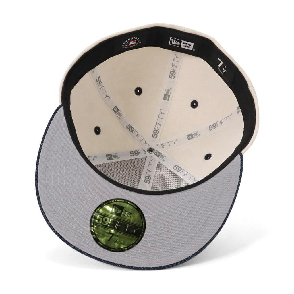 New Era 59FIFTY MLB NY Size 7 5950 OATMEAL NEYYAN OAT NER36C1460 Two-Tone Oatmeal/Navy Cap, 3/4, IND, 14388837,