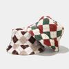 Thick Warm Plaid Fisherman Hat Outdoor Sun Protection Windproof Bucket Hat