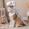 Dog Cat Dress Up Dark Dinosaur Skeleton Print Halloween Funny Pet Costume Small Medium Dogs Cats Clothes