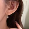 925 Silver Needle Waterdrop Pendant Stud Earrings for Women, Matte Finish, Long Style, Luxurious and High-end Feel