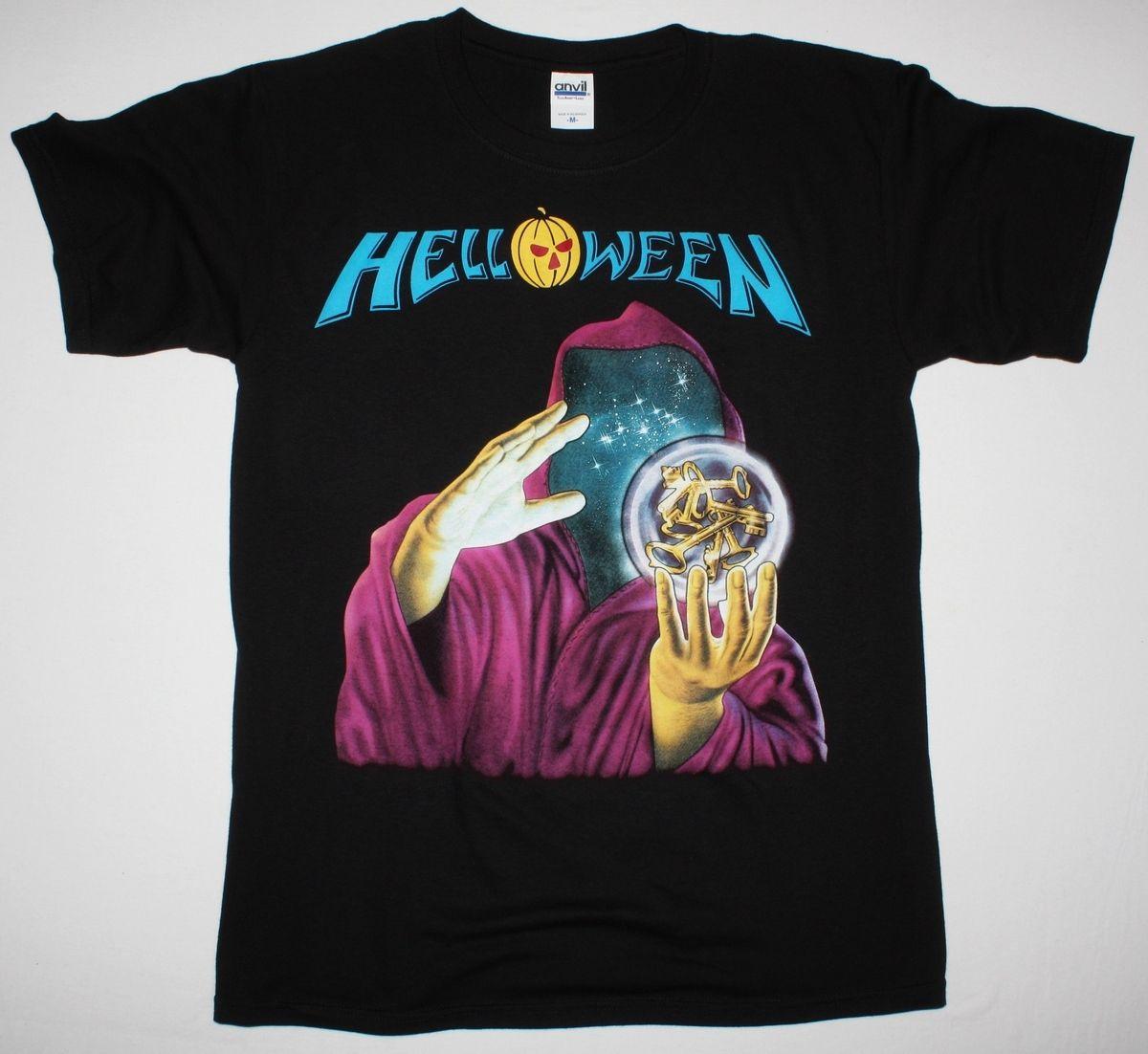 HELLOWEEN KEEPER OF THE SEVEN KEYS87 GAMMA RAY AVANTASIA RAGE NEW BLACK TSHIRT  new arrived summer Unisex tee shirt S