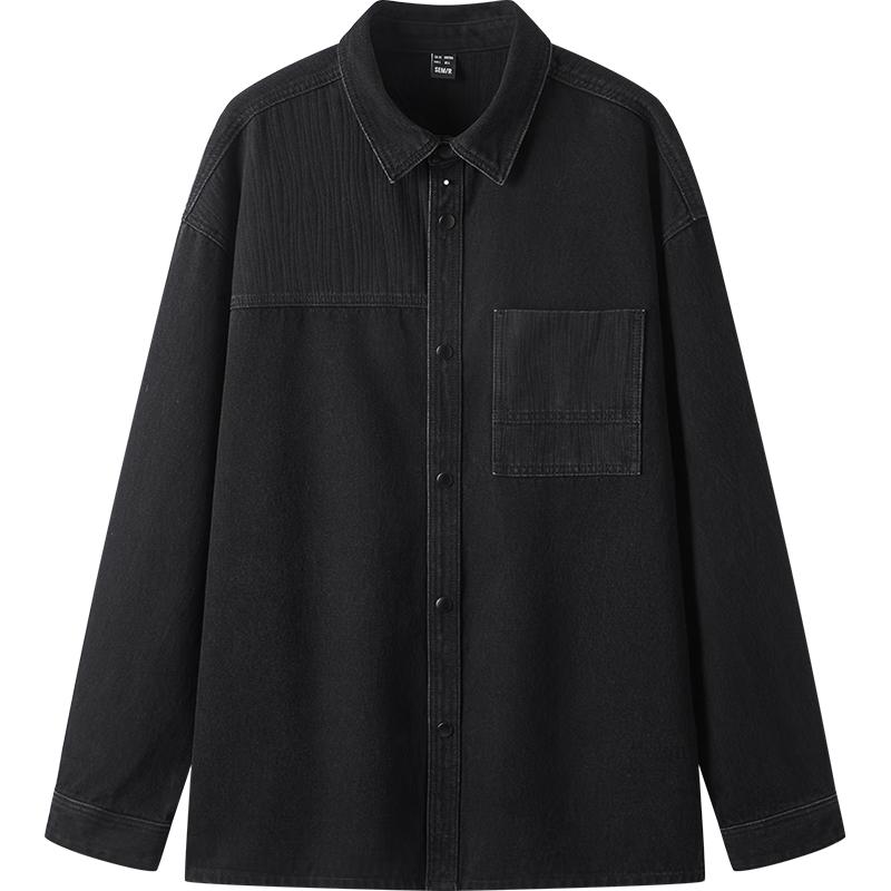 Мужская мягкая джинсовая рубашка-куртка Semir с длинным рукавом M