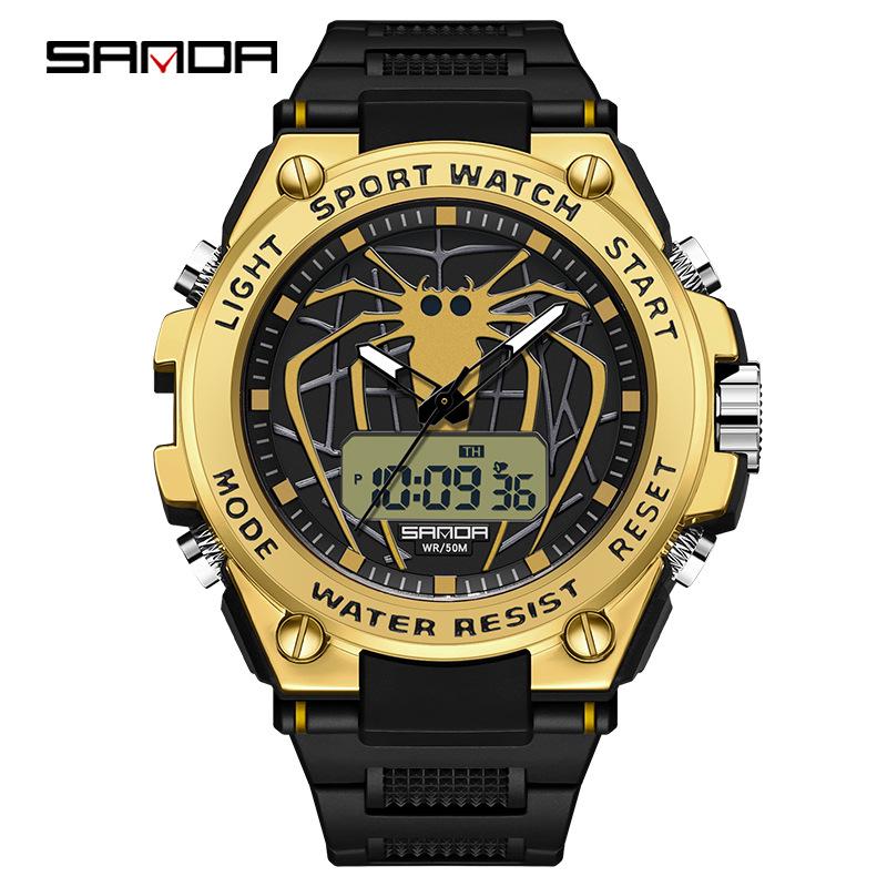 Sanda Creative Spider Men's Outdoor Sports Luminous Multifunctional Watch
