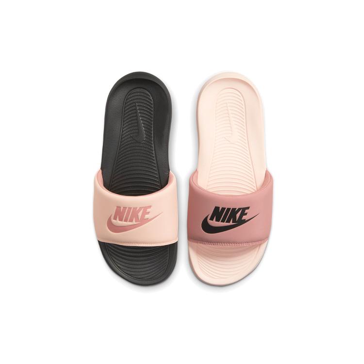 new Nike Victori One Slide Mix Slippers Pink Black 'Pink Black' Women's