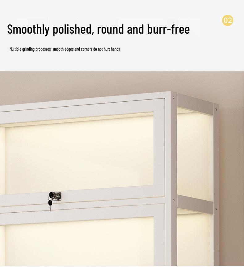 Acrylic Glass Display Cabinet with Lock for Toys and Prizes