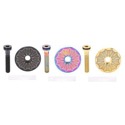 Headset Top Cap 28.6mm Ti Alloy Excellent Heat Dissipation Headset Cover for Mountain Bike Road Bike