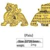Gold Foil Lucky Cat & God of Wealth Phone Sticker – Prosperity Charm, Treasure Vault Gift