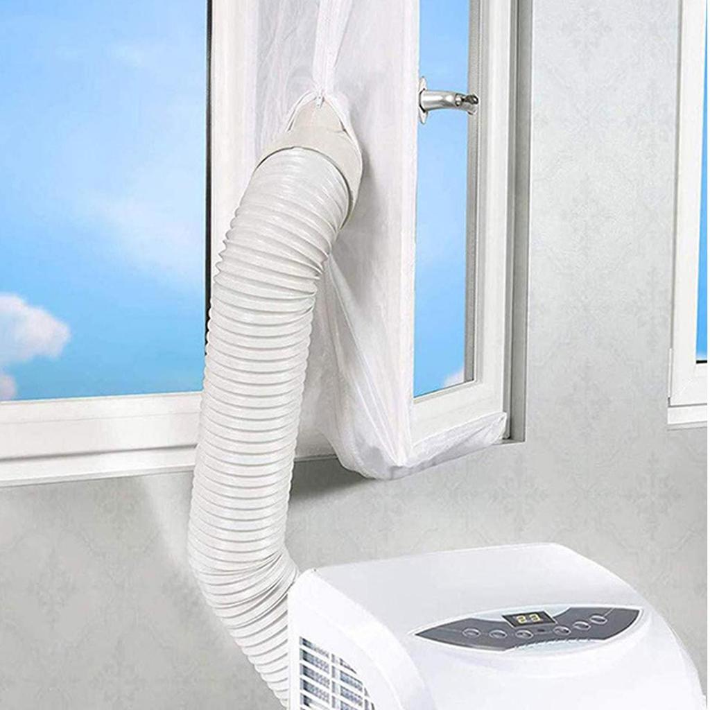 Air Conditioner Window Seal Kit Portable Air Conditioner Window Sealing Cloth No-Drill AC Hose Exhaust Ventilation Attachment
