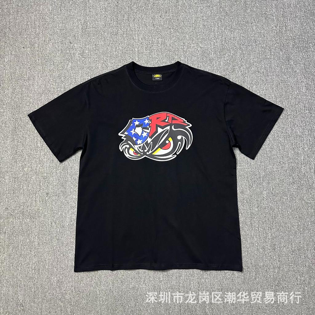 24SS Cross-border European and American trendy brand Corteiz Alcatraz eye pattern printed short-sleeved T-shirt men's and women's loose summer