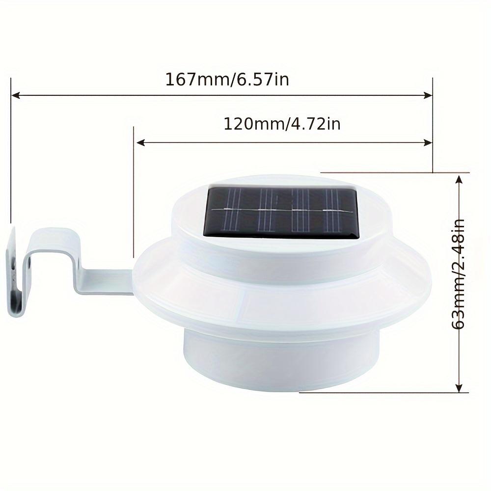 LED Gutter Lights, 1 LED Solar Fence Lights Outdoor Deck Light Wirefless Wall Lamp White Light For Yard Fence Roof Gutter Garden
