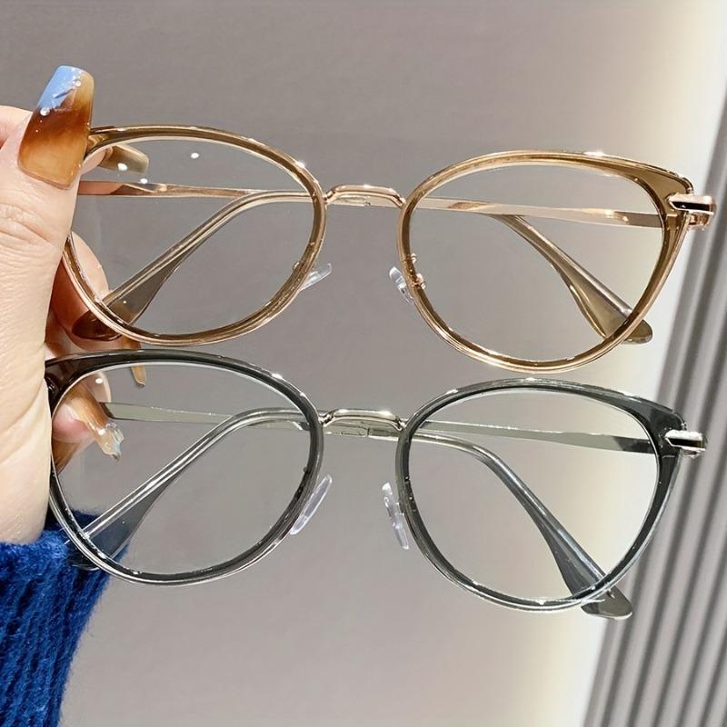 

Набор из 2 шт. новых очков для чтения с металлической оправой «кошачий глаз» для мужчин и женщин, подходит для ежедневного использования в офисе 4