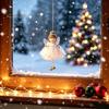Small Gift Box Hanging Accessories Christmas Angel Ornaments, Cute Plush Doll Pendant with Unique Souvenirs Bell for Tree, Holiday Home Party