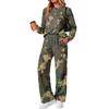 Women's Casual Round Neck Loose Fit Printed Sweatshirt and Pants Set for Everyday Wear
