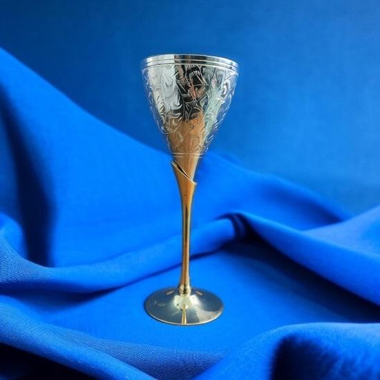 

Гравированный латунный серебряный кубок чаша с цветочным травлением бокал для вина коллекционная барная посуда уникальная чаша для причастия религиозный декор