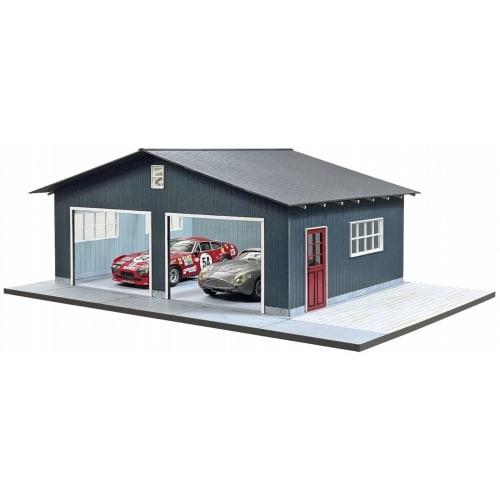 Cobaanii mokei Kobaani Model Studio 1/43 Sweet Style Garage Life Series 2-Car Garage Wooden Assembly Kit SS-041 Molded Color