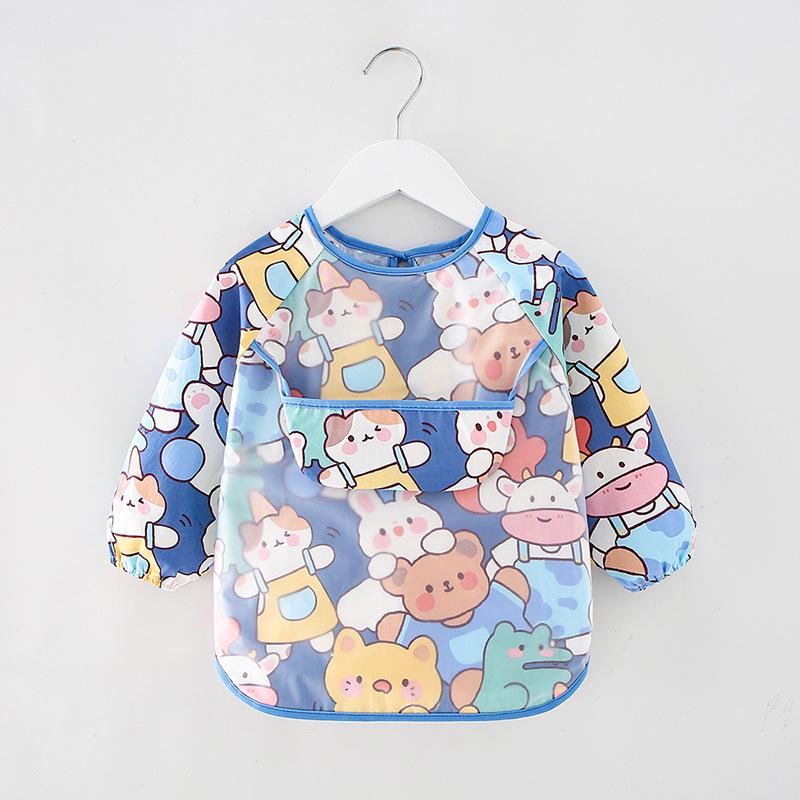 

Водонепроницаемый нагрудник для кормления ребенка с длинными рукавами Size 90 (0-2 years)