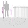 DRONTEN Black Spike Arch Fence