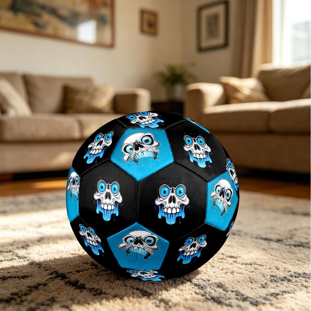 1PC Skull Artwork Big Eyes Soccer Ball Size 5 Football Machine Sewn Indoor/Outdoor Universal Football A64
