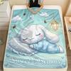 1 Stück Cinnamoroll-Print Flanelldecke, Hohe Qualität für alle Jahreszeiten, Heimdekoration, Wärme und Komfort, Perfekt für Weihnachtsgeschenke