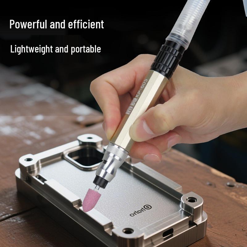 Gaobao Pneumatic Engraving Pen - Variable Speed 3mm Wind-Driven Polisher & Grinder.