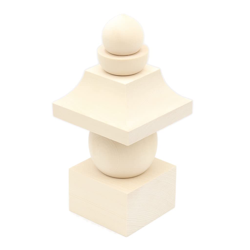 Kurita's Special Buddhist Statue [Buddhist Implement] Five-Ring Pagoda (Total height 27cm, width 12.5cm, depth 12.5cm) Made of Hinoki Wood, Wooden