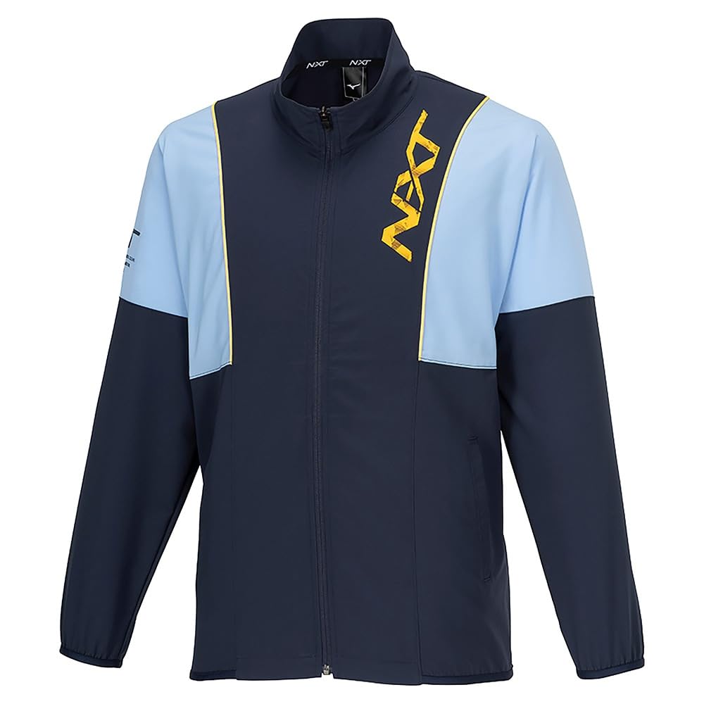 Mizuno Move Cross UPF Stretch Size Dress Size L N-XT Jacket, 50+, Moisture-Wicking, Quick-Drying, Jersey, Unisex, 32JCB220, Navy,