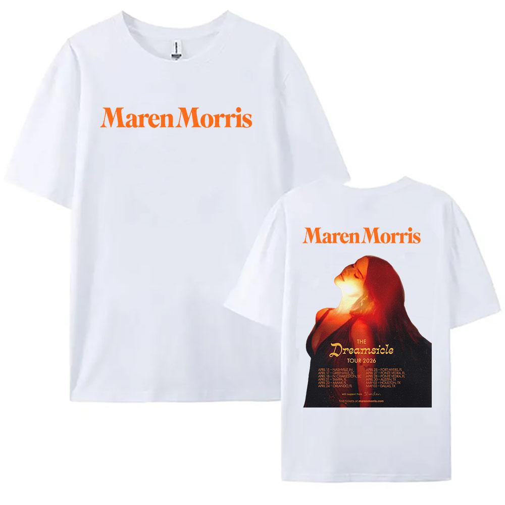 Maren Morris THE Dreamsicle TOUR 2026 Tričko Bavlněné Trička s Krátkým Rukávem Streetwear Neformální Zpěvák Grafický Potisk Oblečení