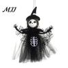 Halloween Holiday Decoration Witch Doll Decoration, Spooky Ghost Pumpkin Hanging Festive Ornament with Gauze Skirt for Indoor Outdoor Party Decor