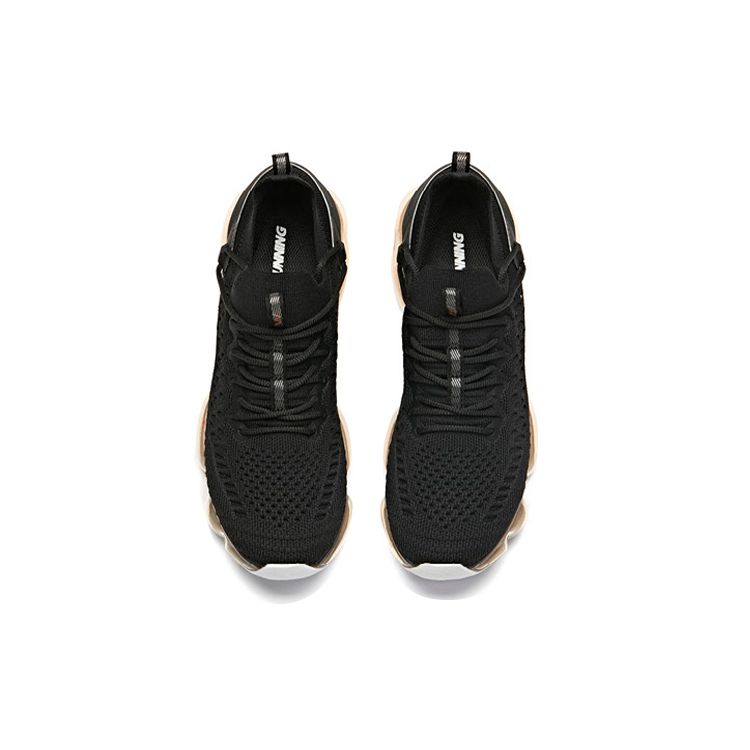 Anta Seeed Air Cushion Shock Absorption Non-Slip Wear-Resistant Breathable Low-Top Running Shoes Women Sneaker Black 92925501-5