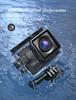 WOLFANG GA100 Action Camera Memory Card 4K 20MP Waterproof 40M Underwater Sports Camera Wearable Camera EIS Image Stabilization WiFi Function Wide