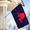 2D Flat, 1pc 2D Flat Decorative Flag, Japanese Samurai Red Sun Mountain and Sea Silhouette Pattern Flag, Artistic Minimalist Style Tapestry, Wall Back