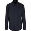 Solid Color Button-Up Long Sleeve Shirt Men Shirts Deep-Navy-Blue XM000197-AF12179-UB101