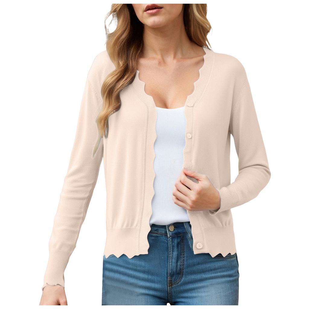 Tee Shirts Women Women Cardigan With Buttons And V Neck Lightweight And Summery Cardigan Women Elegant With Camisetas De Mujer