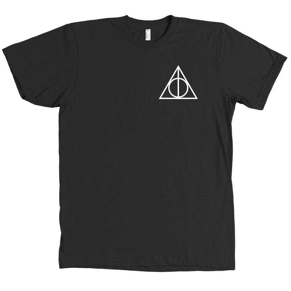 Sign of the Deathly Hallows Triangle Bella + Canvas T Shirt Harry Potter NEW S