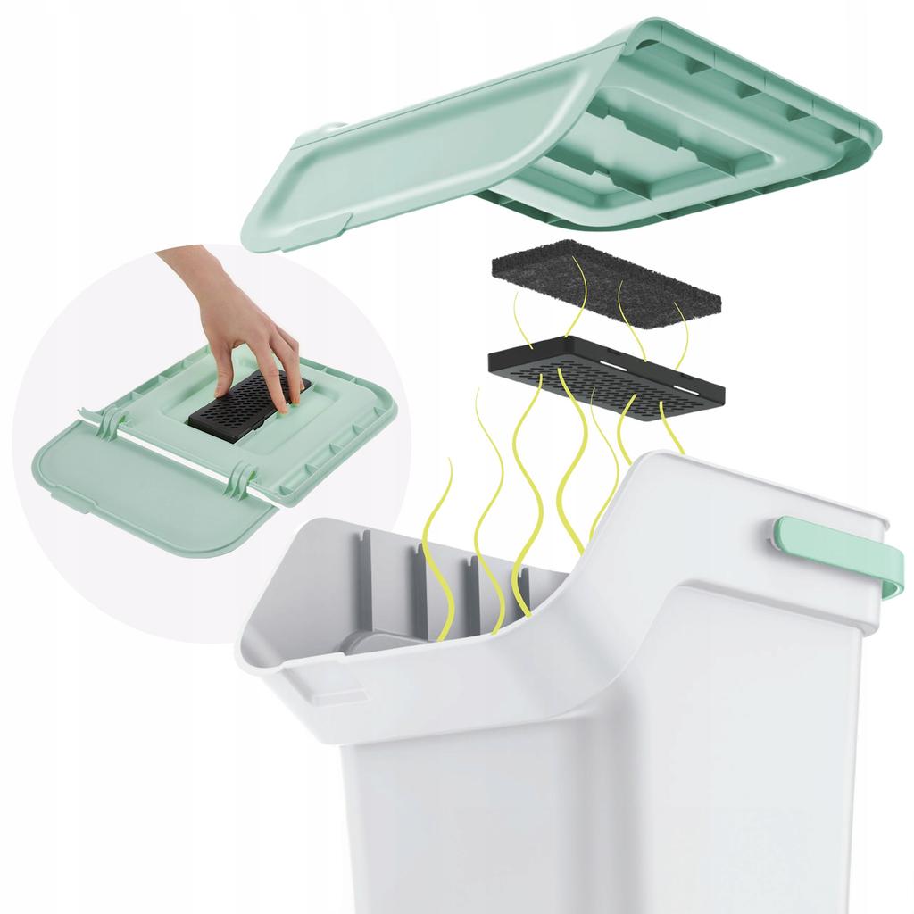 KADAX 3x Universal Carbon Filter For Trash Can Odor Absorber