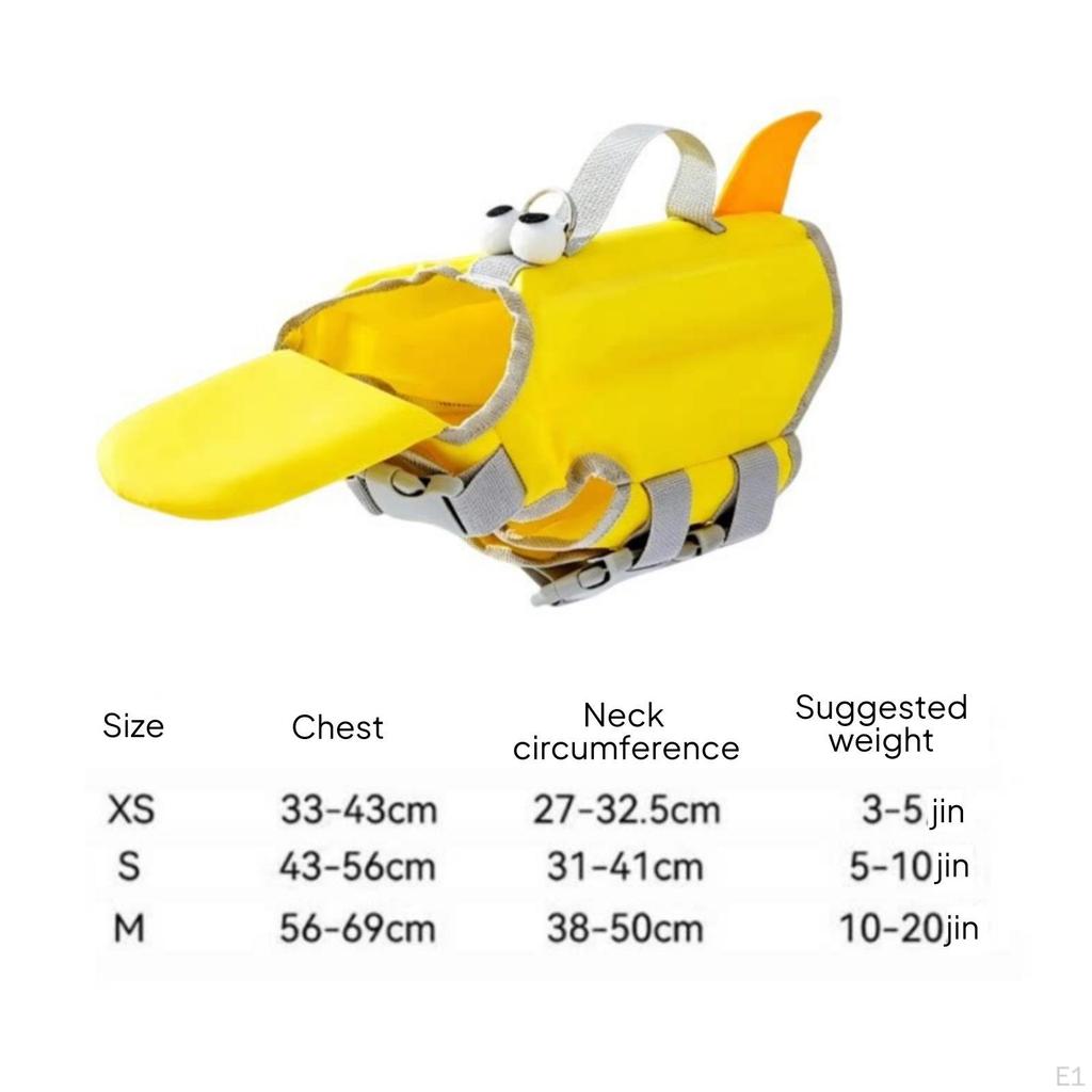 Dog Swimming Vest Padded Flotation Device Buoyant Xs