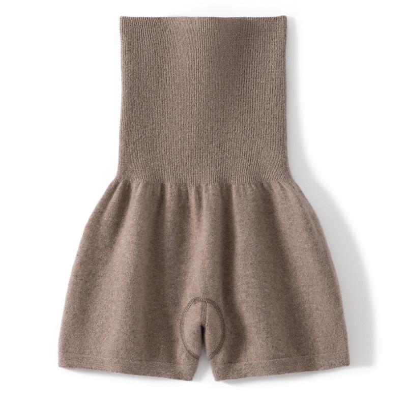 100% Pure Cashmere High-Waisted Warm Knit Base Layer Pants for Women's 2025 Autumn/Winter, Cold-Proof with Tummy Control.