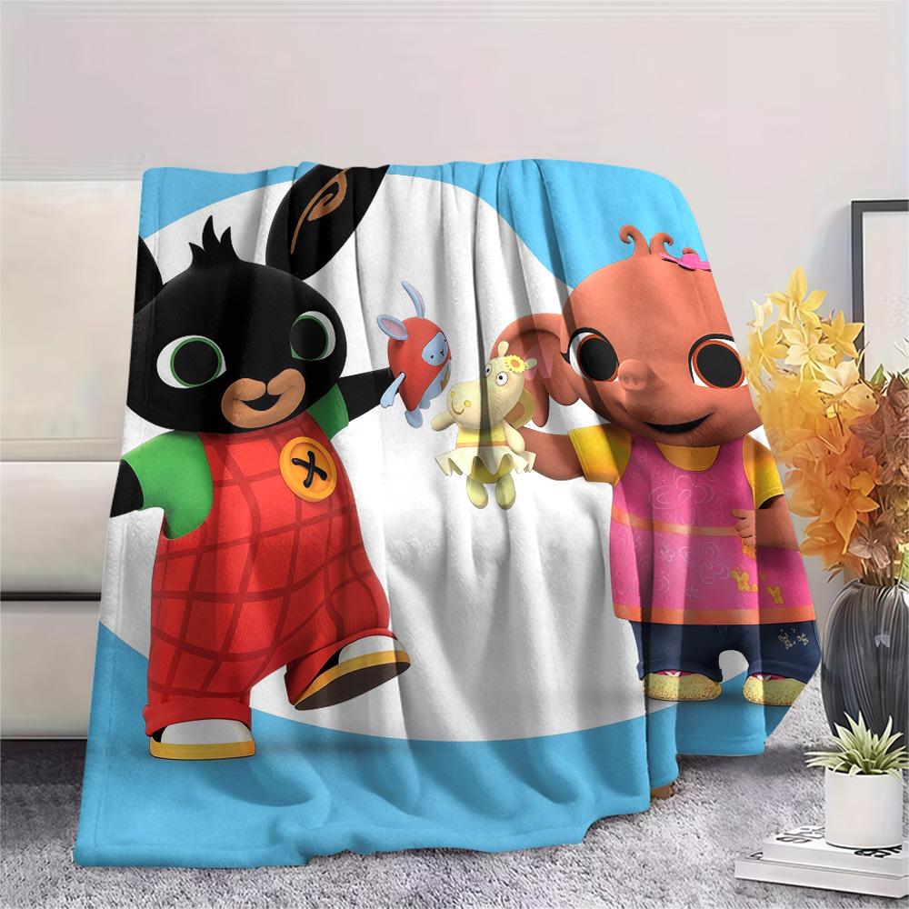 Coperta in Flanella con Stampa di Bing Bunny, Alta qualità, Confortevole per Tutte le Stagioni, Decorazione per la Casa, Calore e Comfort