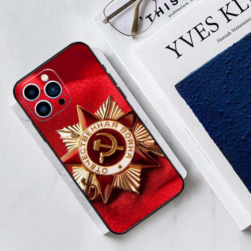 USSR Flag Soviet Union Case For iPhone 17 Air 15 14 13 12 11 16 Pro Max Mini 16 15 Plus 16e Funda Silicone Cover