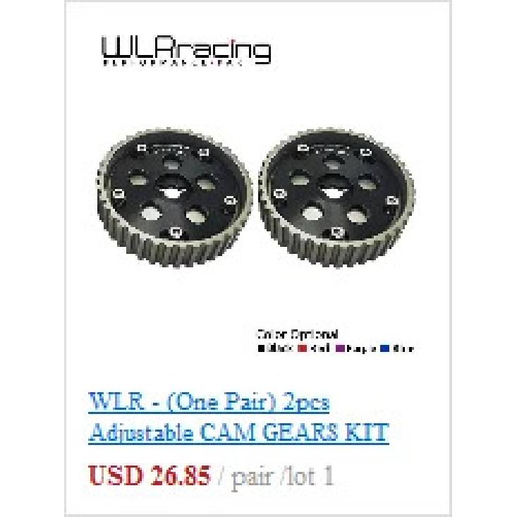 WLR Clear Cam Gear Cover Timing Belt Cover Turbo Cam Pulley For 96-05 Mitsubishi Evolution Lancer EVO4-8 4G63 WLR6338