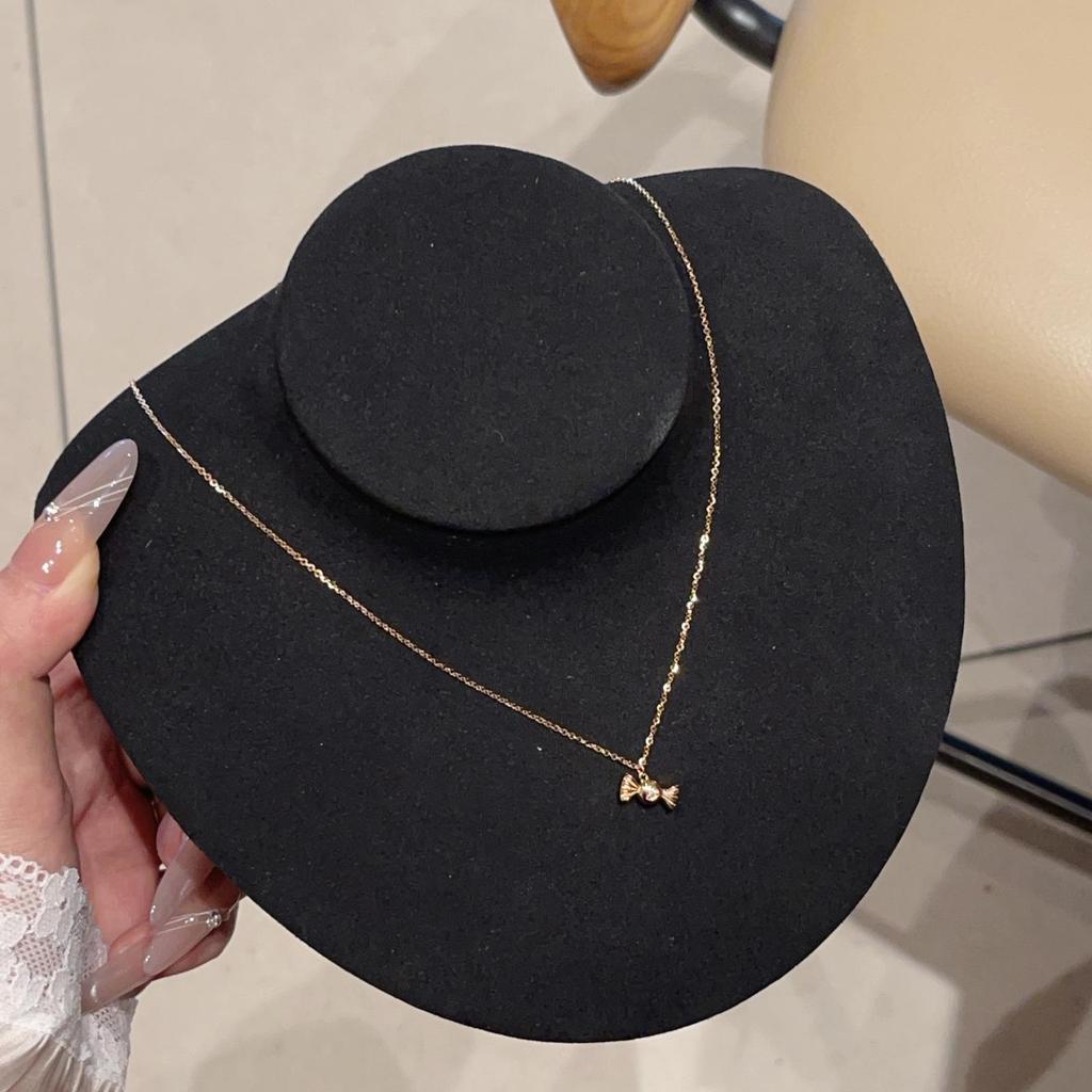 Luksusowy naszyjnik cukierkowy ze srebra próby 925 – kolekcja 2025, łańcuszek obojczykowy, prezent dla dziewczynek