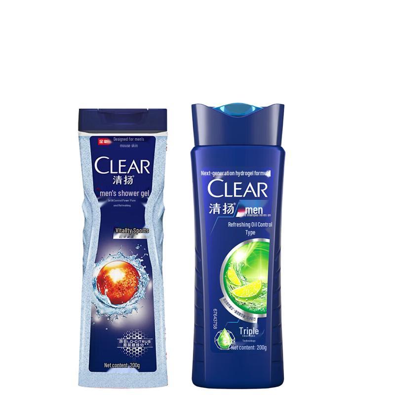 CLEAR Men s Oil Control Body Wash & Anti-Dandruff Shampoo Set