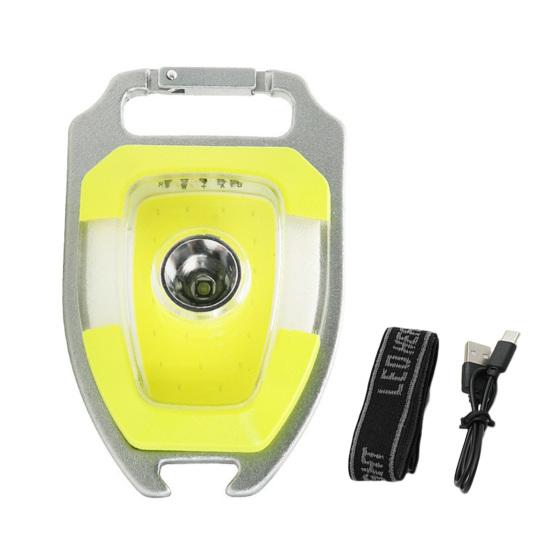 

Mini COB Keychain Light Rechargeable Mini LED Flashlight Head-Mounted Work Lamp with Bracket Bottle Opener Outdoor Headlamp for Camping Sets