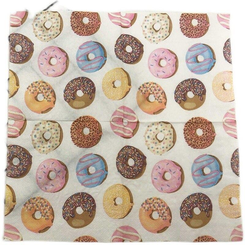 Disposable Party Napkin Double Layer 20 Pieces/Pack Donut Pattern