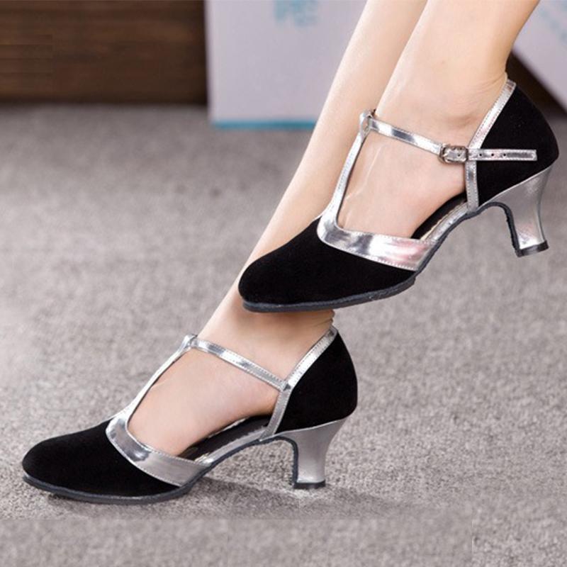 Tanzschuhe Damen Standard und Latein Geschlossene Latein-Tanzschuhe Damen 5CM Damen Salsa Latein-Tanzschuhe Tango